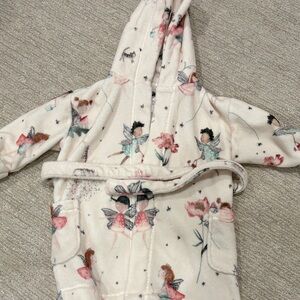 Next Kids Pajama Robe with Fairy Print - Cream and Pink